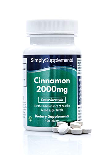 Canela 2000mg - ¡Bote para 2 meses! - Apto para veganos - 120 Comprimidos - SimplySupplements