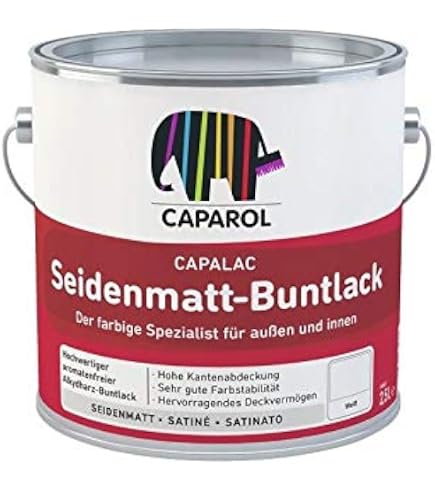 Peinture Spray Satinée Caparol Capacryl Spray-TEC T725 - 4,7 Litres, Finition Soie, Made In Germany
