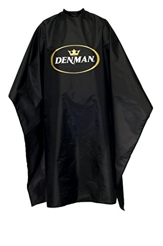 Denman Black Waterproof hairdresser's cape - DENDSW1