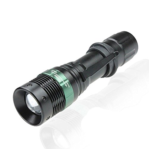 400 Lumen Zoomable CREE XM-L Q5 LED Taschenlampe Zoom Lamp Light – 3 Modus Einstellbare Helligkeit Wasserdichte Design Taschenlampe Beleuchtung für Wandern, Camping & Outdoor Aktivitäten (Schwarz) - 4