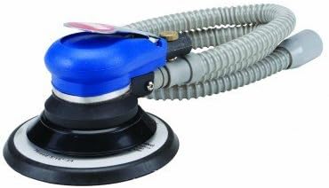 6 inch Self-Vacuuming Air Palm Sander with Built-in Regulator for Speed Control; Includes dust-collection hose and bag by Central Pneumatic Professional