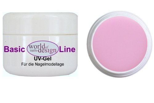 World of Nails-Design BasicLine UV-Aufbaugel rosé milchig dickviskose, Babyboomer Look 5 ml