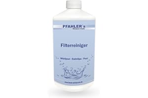 PFAHLER´S WHIRLPOOLSTUDIO Filterreiniger flüssig 1 Liter Filter Cleaner für Whirlpool und Pool Kartuschenreiniger Filterkartuschen Lamellenfilter Reiniger