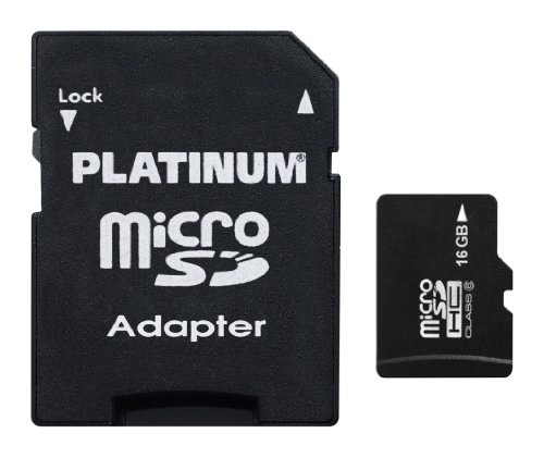 Platinum Micro SDHC 16 GB Class 6 Speicherkarte (inkl. SD Adapter)