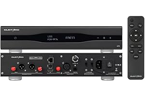 AOSHIDA GUSTARD DAC-A26 Balanced MQA DAC, AK4499EX ×2 AK4191 DSD512 PCM768kHz DAC, Entrée USB/Optique/AES/LAN/10M Horloge/IIS Convertisseur DACs vers RCA/XLR Sortie DAC, Streamer/Renderer DAC (Noir)