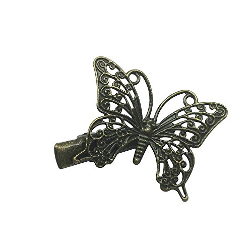 6ST Verschiedene Vintage Haarspange Haarnadel Schmetterling Libelle Blume Feder - 6