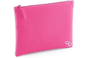 Joggaboms Accessories Bag- Grab Bag iPad/Tablet Case Pouch Laptop Cables Phone Keys Zipper Wallet Bag-Small Travel Bag (True Pink)