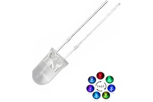 VRABOCRY 100 Stück 5mm RGB Multicolor schnell Blinken Mehrfarbenwechsel Dynamische LED-Dioden lichter blinkendes rundes DC Helle Glühbirnen Lampen Elektronikkomponenten Flackernde Leuchtdioden