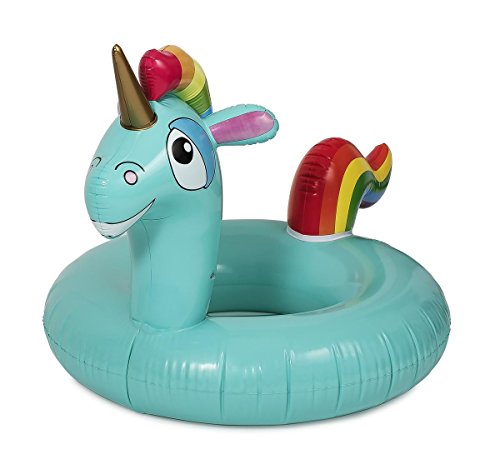 Preisvergleich Produktbild Close Up® Einhorn Schwimminsel, 123x90cm - aufblasbare Luftmatratze