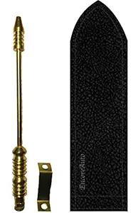 EncoreAuto Golden Car Flag Rod with Bracket and Cover (Black) for All Car Models/Judgement Rod/Corner Rod