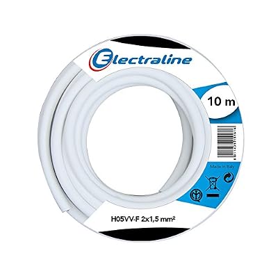 Electraline Câble électrique HO5VVF blanc, L.10 m