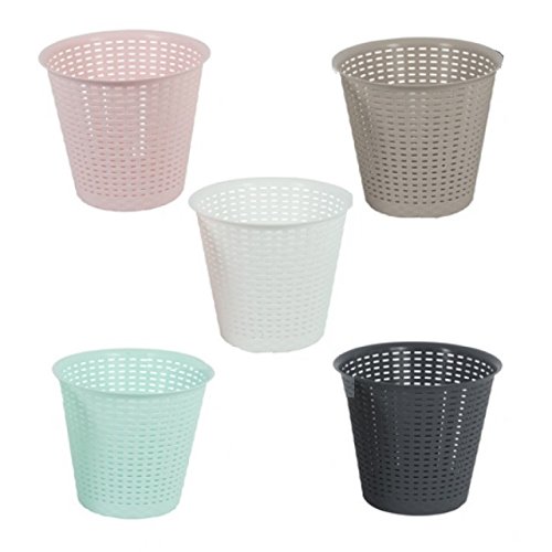 Papierkorb aus Kunststoff Retro Papiereimer Abfalleimer Eimer Mülleimer mintgrün