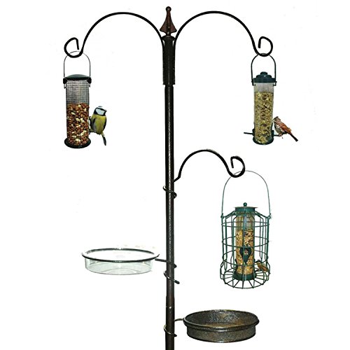 Wild Bird Feeding Station Hanging Feeder Water Bath Seed Tray