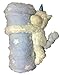 Produktbild Baby Kinder Schmusedecke mit Einhorn Kuscheltier Stofftier z.B. als Geschenk zur Geburt (Einhorn weiß+ blaue Decke)