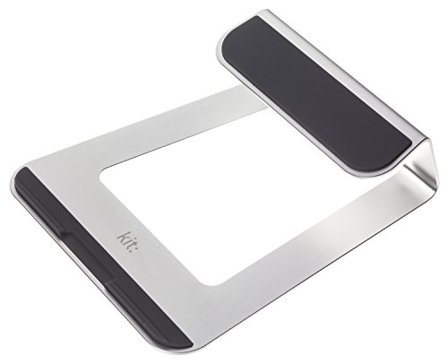Kit Laptopständer Stand für Apple MacBook Ergonomisch Portabel Kühlend aus Hochwertigem Robustem Aluminium mit Rutschfesten Gummifüßen - Silber