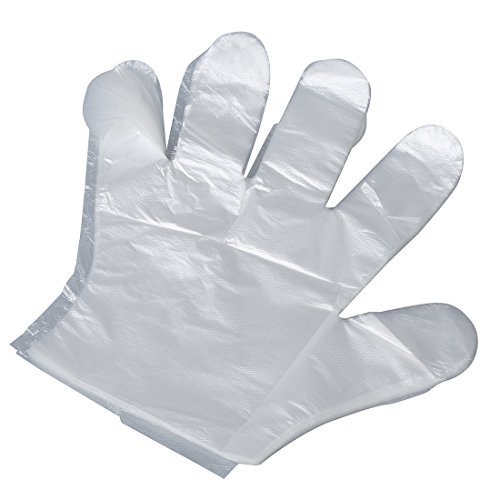 Preisvergleich Produktbild SODIAL(R) 48 Stueck Durchsichtige Plastik Einweghandschuhe