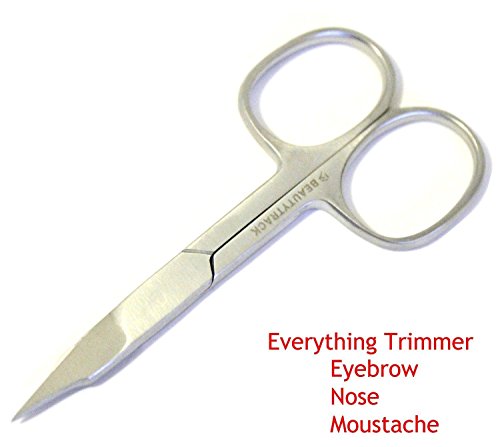 BeautyTrack Nose Scissor Mustache Scissors Baby Hair Trimming Scissor Grooming Beard Scissor Sharp Scissor Eyebrow Scissor ONLY AT AMAZON