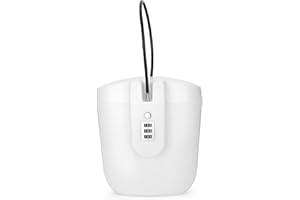 Soleebee Caja de seguridad portátil antirrobo, bolsa de seguridad portátil, caja de seguridad para viajes, playa, con números, para la playa, viajes, camping, deportes al aire libre (blanco)