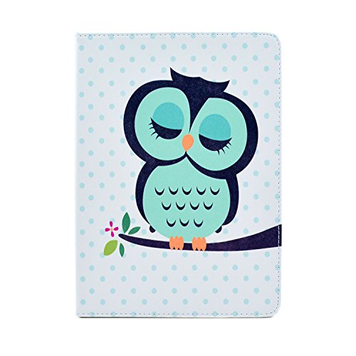 iPad Air Hülle, DEENOR Sleep Owl Flip Tasche PU Leder Abdeckung Stand Schutzhülle für Apple iPad Air iPad 5 generation. (OWL) - 5
