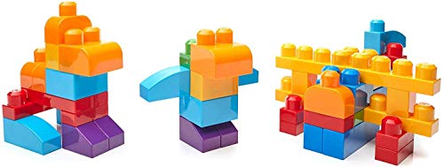 Mega Bloks Sac bleu, jeu de blocs de construction, 80 pièces, jouet pour bébé et enfant de 1 à 5 ans, DCH63 – Image 5