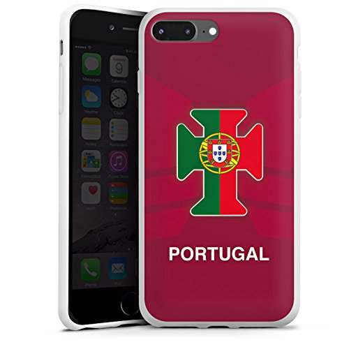 Apple iPhone 7 Plus Hülle Silikon Case Schutz Cover Portugal EM Trikot Fußball Europameisterschaft