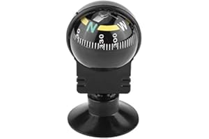 Suuonee Dash Mount Kompass, verstellbarer Dash Mount Kompass Navigation Wanderrichtung Zeige Guide Ball Auto LKW Outdoor