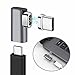 Produktbild KAIBSEN Magnetischer Rechter Winkel USB C Adapter Unterstützung 4.3A (Max) USB Typ C zu USB C Anschluss Konverter Für MacBook Pro/Chromebook Pixel und Andere USB-C Geräte(Nein Data Sync Funktion)