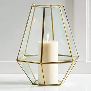 Urdhva Retail Glass Flower Vase (7.5 x 7.5 x 8 inch, Transparent)