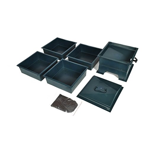 vidaXL 4 Tabletten Wurm Farm Wurmkomposter Komposter inkl. Einstreumaterial 40585 - 3