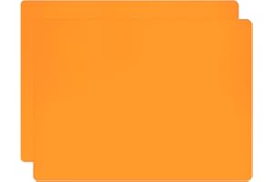 ANEWISH Manteles Individuales de Silicona,Juego de 2 Mantel Individual, Antideslizante Lavables Resistente al Calor Impermeable Fácil de Limpiar 40 x 30 cm, Naranja