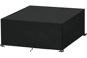 SanGlory Housse de Table et Salon de Jardin 160x100x75cm Imperméable Anti-UV en Tissu Oxford Bache de Protection Exterieur avec Corde et Boucle Verrouillage