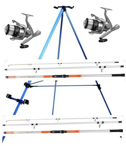 Preisvergleich Produktbild Brandungsset Komplettset Ruten, Rollen, Dreibein