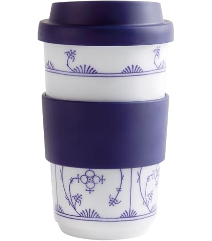 Eschenbach Tallin Tazza Conica Da Colazione 0,20 L In Porcellana, Motivo Blu Indiano, Made In Germany, Lavastoviglie - 2