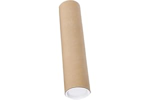 harayaa Tubes D'expédition Portables avec Bouchons, Pack de Tubes, Tubes En Papier Kraft, Tubes D'affiches pour L'emballage de Documents D'art, Boîtes, 80CM