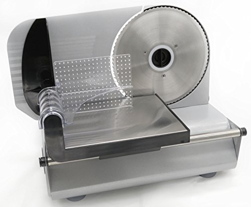 Preisvergleich Produktbild ALASKA Elektrischer Allesschneider FS 1500 M / Metallgehäuse / Edelstahlmesser / Schnittstärke bis ca. 15 mm / 150 Watt / Restehalter mit Fingerschutz