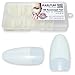NAILFUN 100 Natural Oval Nail Tips with Overlap