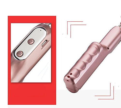 Delmkin Asta per selfie Mini Selfie Stick con luce SelfieÂ â€“Â per tutti i IOS, Android Smartphone, bianco