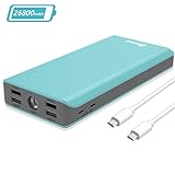 Große Kapazität Power Bank: 26800mAh High Capacity Power Bank laden Sie Ihr iPhone 6s / 7/8 10-mal, oder iPad Pro 9.7inch 2,5 mal oder Samsung Handy kostenlos über 6 mal, Tabletten mindestens 2 mal, MacBook 2016/2017 und andere USB Geräte mehrmals