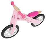 BIKESTAR® Premium Kinderlaufrad für modebewusste Prinzessinnen ab 3 Jahren ★ 12er Natur Holz Edition ★ Flamingo Pink - 5