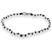 Spadarella spadino bracciale con cubetti in argento 925 di diametro 6mm e cotone fuxia.Fatto a mano.Unisex.Lunghezza 17 cm