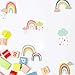 Produktbild Wandaufkleber, BlumWay Süß Bunter Regenbogen Tapete Vinyl Aufkleber Wandbild Kinderzimmer Dekor Papier Blatt Babyzimmer Wanddeko Wandtattoo Set