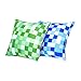 Pixels Design Reversible 18" (46cm) Hollowfibre Scatter Floor Cushion - Blue / Grey