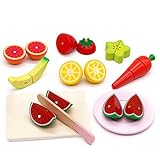 Juguete Educativo para la Primera Infancia--Enseñar fácilmente a su hijo sobre la forma y las características de cada fruta y verdura y desarrolle sus habilidades cognitivas.