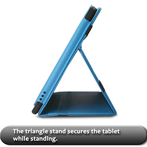 TrekStor SurfTab twin 11.6 Hülle Case -Infiland Slim Fit Folio PU-lederne dünne Kunstleder Schutzhülle Cover Tasche für TrekStor SurfTab twin 11.6 Volks-Tablet, 29,5 cm (11.6 Zoll 2in1 Tablet-PC) (mit Auto Schlaf / Wach Funktion,Tablet und Tastatur sind nicht entgehaltet) (Hellblau) - 7
