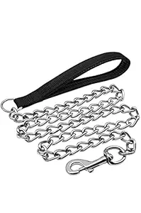 Doggos Tails Heavy Duty Dog Leash, Metal Dog Leash Dog Chain with Handle for Small & Medium and Large Size Dogs (X-Large)