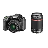 Pentax K-S2 Fotocamera Digitale con Obiettivi DA-L 18-50 DC WR RE e HD da 55-300mm ed WR, Sensore CMOS da 20 MP, Display LCD Orientabile da 3", Nero