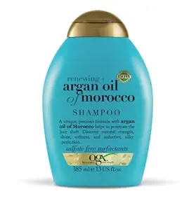 OGX Renewing + Argan Oil of Morocco Hydrating Hair Shampoo, Cold-Pressed Argan Oil to Help Moisturize, Soften & Strengthen Hair, Paraben-Free with Sulfate-Free Surfactants, 385 ml