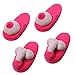 Produktbild Baoblaze Rosa Farben Unisex Plüsch Pantoffeln Party Slippers Filzlatschen Willy Boobs Hausschuhe für Junggesellenabschied Set/4Paare