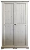 Steens Furniture 101 Steens Lotta Kleiderschrank, Kiefer, 201.8 x 120 x 57.9 cm, 2 Turig, white wash