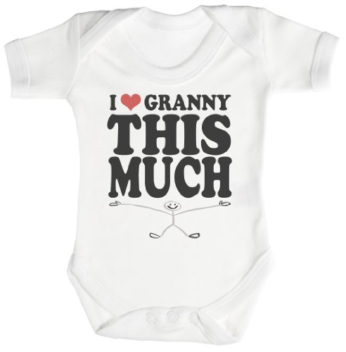 TRS - Love Granny This Much Baby Bodysuit / Babygrow 0-3M White